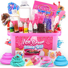 Veopoko Slime Kits for Girls, 6 7 8 9 10 11 12 Year Old Girl Gifts Craft Kits for Kids Toys for 6-12 Year Old Boys Girls Ice Cream Slime Making Kit
