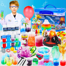 120+ Experiments Science Kits for Kids Age 6 7 8 9 10 11 12+ Educational STEM Toys Gifts for Boys Girls,Volcano,Fizzy Reaction,Chemistry Set,Color