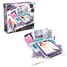 Style 4 Ever Fashion Designer Studio, Real Adhesive Fabrics, Design from Scratch, Stickers, Gems, Pencils, Gluestick + More!