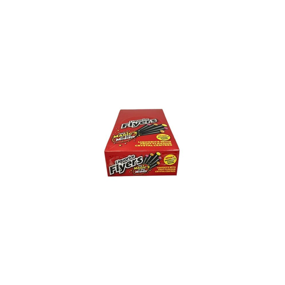 Stockley's Sweets Flyers Giant Liquorice Sticks Carton - 40 Assorted Flavours | Classic British Sweets | Bulk Confectionery For Events & Sharing Orange