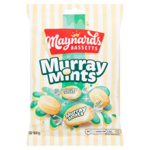 Maynards Bassetts Murray Mints Sweets Bag, Creamy Mint Flavour, 193 g Sharing Pack (Pack of 12)