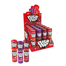 Push Pop Lollipops ? 20 Lollies of 3 Assorted Flavours - 10 Strawberry - 5 Blackcurrant - 5 Cola | Retro Sweets | Sweets in Bulk