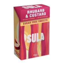Sula Sugar Free Rhubarb and Custard Boiled Sweets 42 g (Pack of 14)