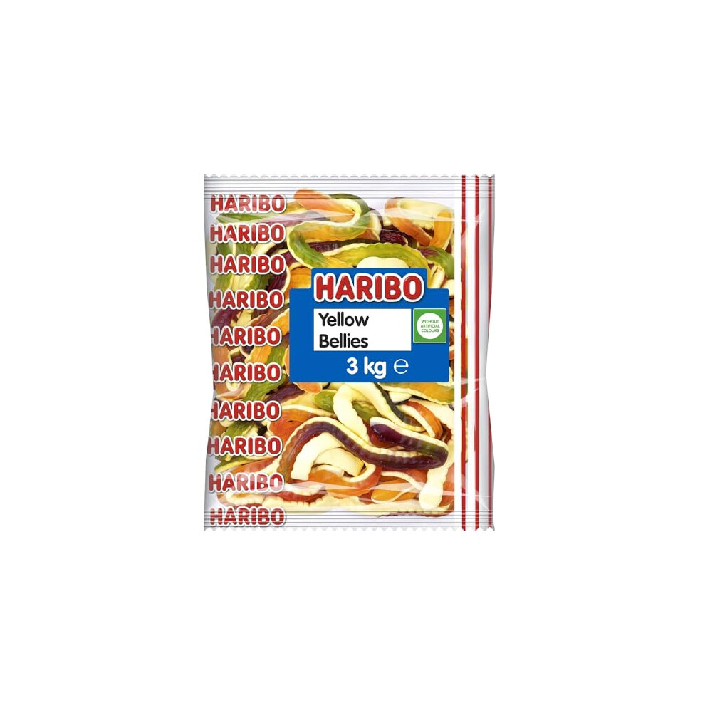 Haribo Belly Giant Snakes, Bellies Bulk Sweets, 3 Kg (Pack Of 1) Yellow