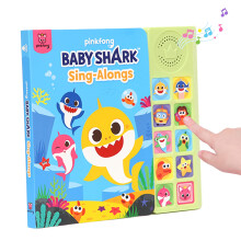 Baby Shark Sing-Alongs 10 Button Sound Book, Pinkfong Baby Shark Nursery Rhymes, Children's Sound Books, Interactive Learning Books for Toddlers,