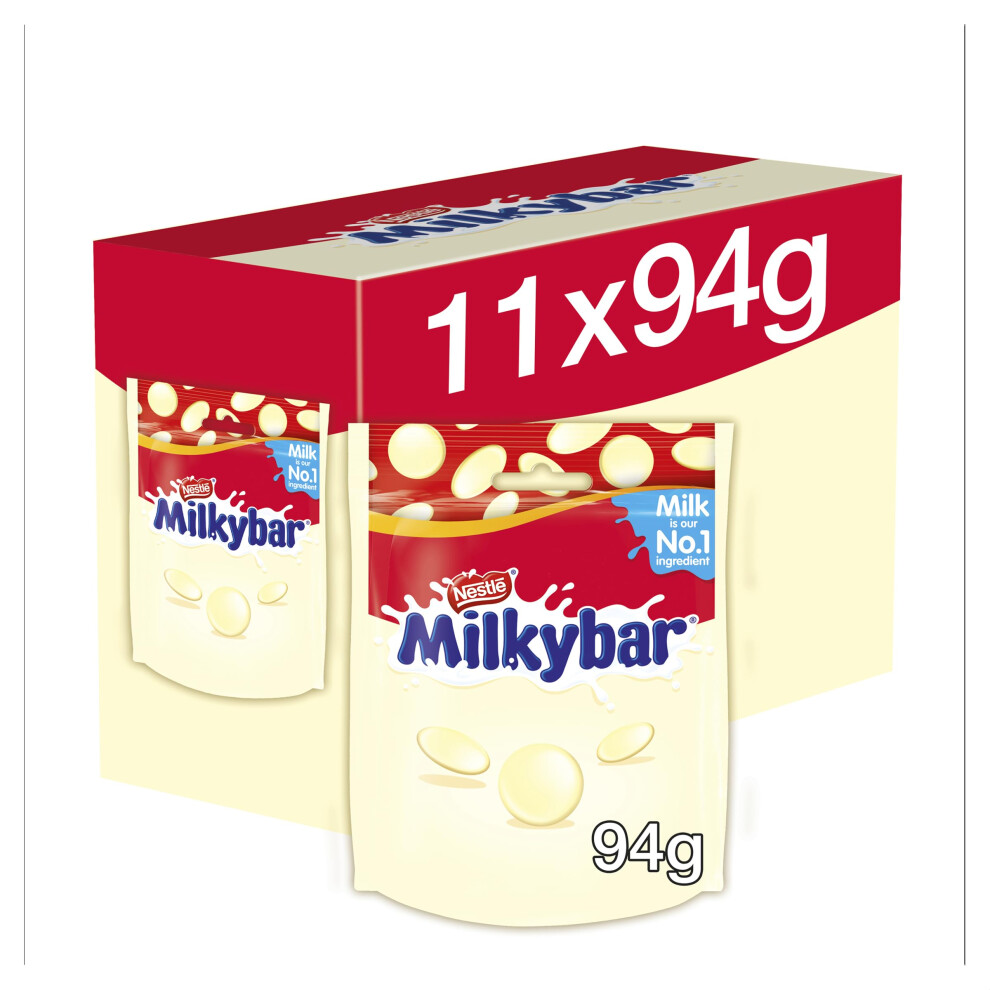 Milkybar White Chocolate Giant Buttons Sharings Bags, 11 X 94 G