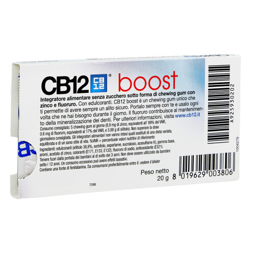 CB12 Boost Chewing Gum Strong Mint, 10's (Pack Of 10) 1