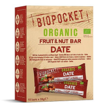Biopocket Organic Fruit and Nut Bars, Date (18 x 35g)