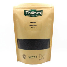 Organic Black Rice 1kg - No Additives, No Preservatives, Raw, Vegan, High Protein, GMO-Free - A Nutritious and Delicious Addition to Any Meal - Thames