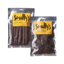 Smally's Biltong - Original Biltong 250g and Beef Snack Sticks 250g, Combo Pack, Droewors, High Protein Beef Snack, Traditional South African Flavour
