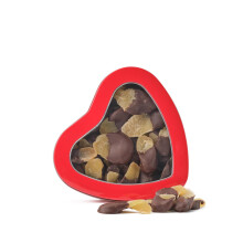 Walnut Tree Heart-Shaped Tin ? Gourmet Spicy Ginger Gift, Dipped in Dark Chocolate ? Hand Packed ? Great Taste Award Winner ? Luxury Valentine?s Day