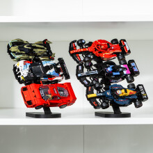Brickify Shelf Display Riser Compatible With LEGO Speed Champions - Cars NOT Included - Display Your Collection - Space Saving Display Solution