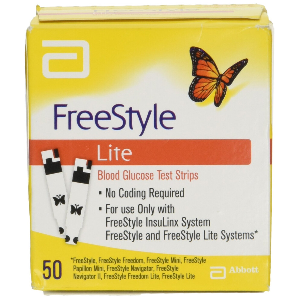 Freestyle Lite Fre537m Test Strips Blood Glucose (Pack Of 50)