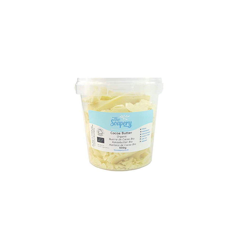 The Soapery Cocoa Butter 500G - Certified Organic Raw Unrefined Pure