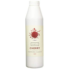 Simply Cherry Topping Sauce, Ready to Use Dessert Sauce for Ice Cream, Waffles, Pancakes, Coffee & Milkshakes (1 kg)