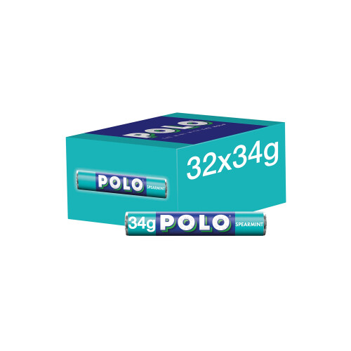 Polo Spearmint Mints Tubes, 32 x 34 g
