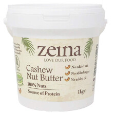 Zeina Cashew Butter (1Kg) - Roasted Smooth Cashew Nut Butter with Source of Protein, Vegan Approved and Gluten-Free for Healthy Snacks, Home Cooking