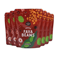 The Honest Bean Co Roasted Fava Bean BBQ, High Protein Vegan Snack, 120 g (Pack of 6)