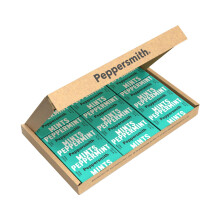 Peppersmith - British Peppermint Mints - 100% Plant Based Xylitol - Breath Freshener - Sugar Free Mints - Benefits Oral Health - Pocket Packs - 12x15g
