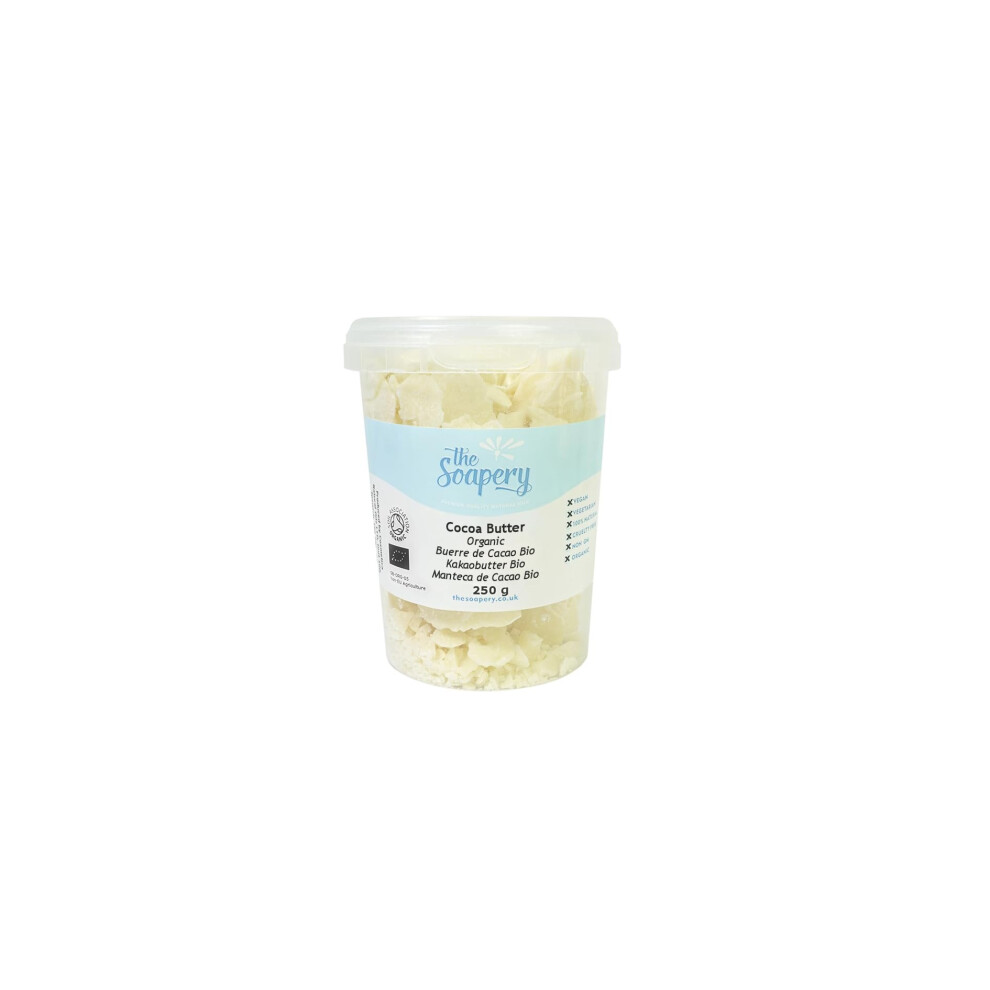 The Soapery Cocoa Butter 250G - Certified Organic Raw Unrefined Pure