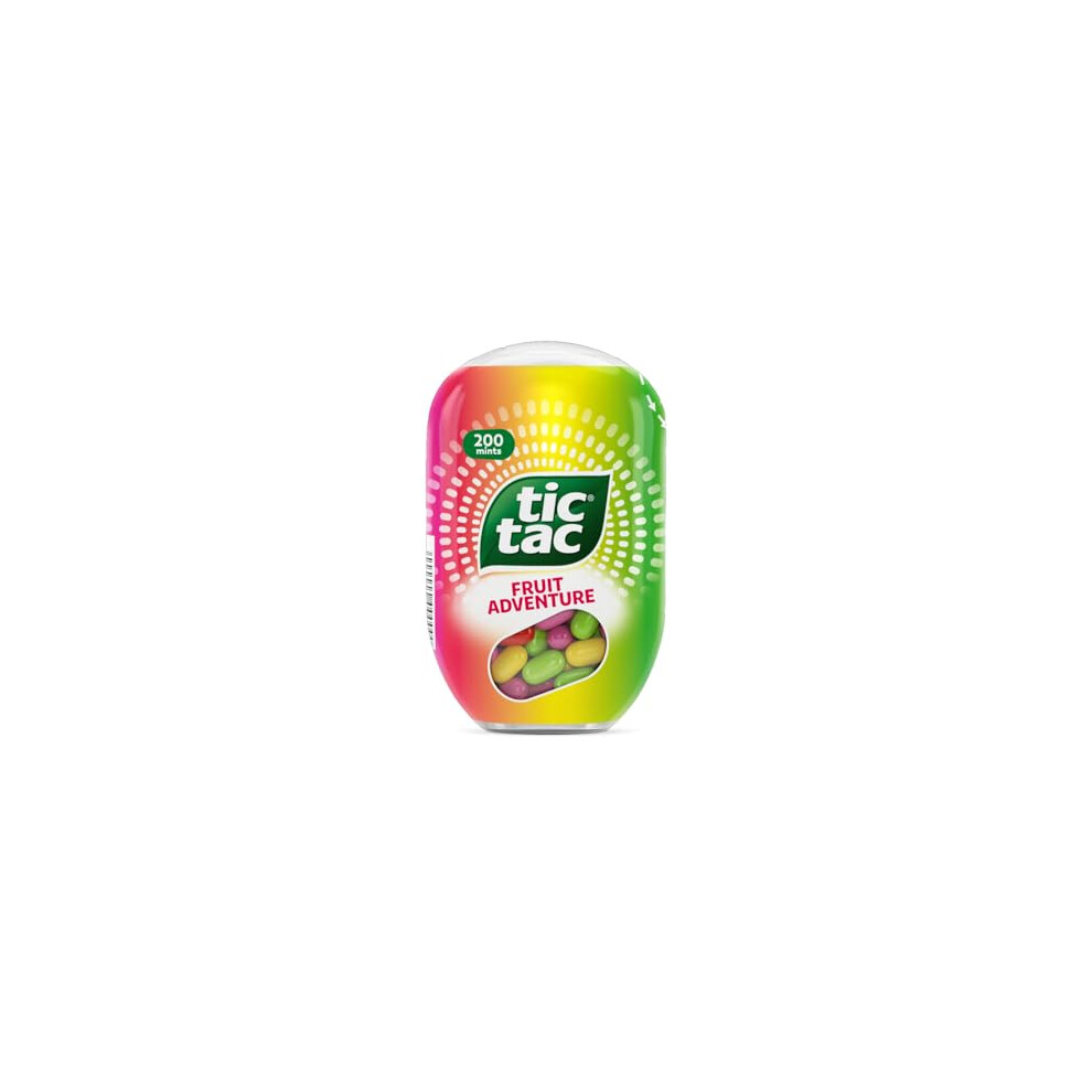 Tic Tac Fruit Adventure Bulk Sweets Pack, Party Bags, Sweets Gift Box, On The Go Refreshment, Sweet Tasting Mints, Bulk Box Of 8 X 98G