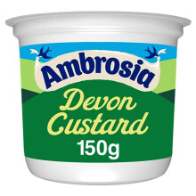 Ambrosia Devon Ready-to-Eat Custard 150 g Pot (Pack of 12)