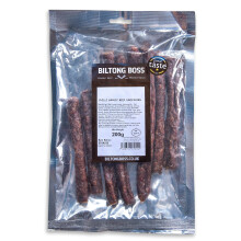 Biltong Boss Chilli Garlic Droewors, Authentic Traditional Recipe, Ready To Eat Flavoured Meat High Protein Snack, Suitable For Paleo, Keto, Atkins