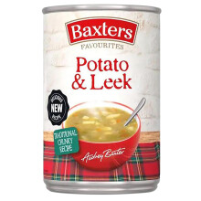 Baxters Favourites Potato & Leek Soup, Vegetarian, Ready-to-Eat Tinned Soup, 400 g (Pack of 6 Tins)