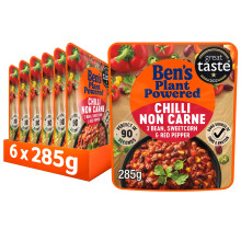 Ben?s Original Plant Powered Bean Chilli Non Carne, Bulk Multipack 6 x 285 g pouches