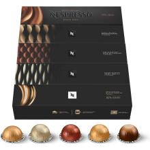 Nespresso Vertuo Barista Creations Assortment of 50 Capsules - 10x Vanilla Custard Pie, 10x Caramel Cookie, 10x Hazelino Muffin, 10x Bianco Leggero,