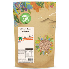 Wholefood Earth Wheat Bran Medium 3 kg, GMO Free, High Fibre