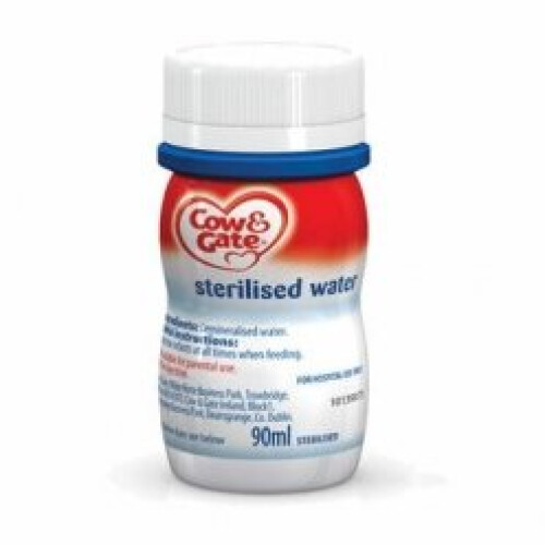 Cow & Gate Distilled Sterilised Water 90ml Bottle (Pack of 24)