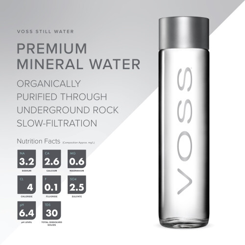 Voss Water Still Glass (375ml) Pack of 24 2