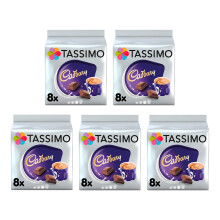 Tassimo Cadbury Hot Chocolate Pods x8 (Pack of 5, Total 40 Drinks)