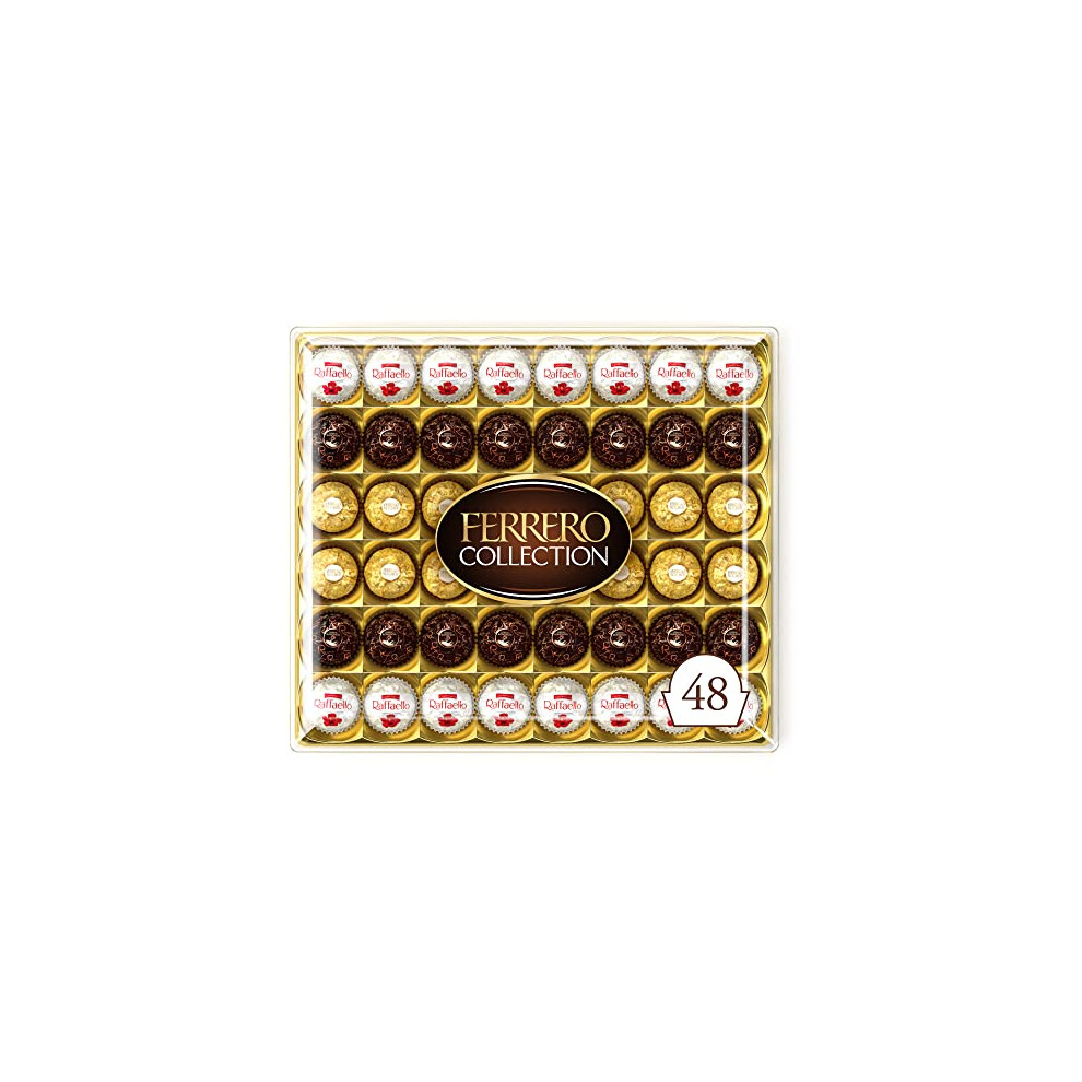 Ferrero Collection Pralines, Mothers Day Chocolate Gift, Chocolate Hamper, Gifts For Mum's Day, Coconut Raffaello And Chocolate Rondnoir, Box Of Dark