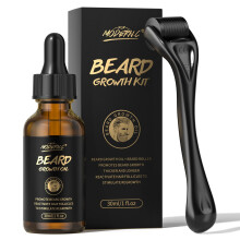 Beard Growth Kit ? Biotin Beard Growth Oil with Roller for Promote Hair Regrowth - Beard Serum for Facial Hair Treatment Masculine Thick, 1 Fl Oz