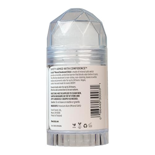 Crystal Mineral Deodorant Stick, Unscented, 4.25 oz 1