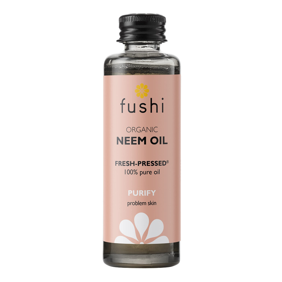 Fushi Organic Neem Oil, Virgin & Fresh-Pressed, Extracted From The Neem Tree, Best For Itchy Scalp, Skin Redness & Irritated Skin, Ethical & Vegan,