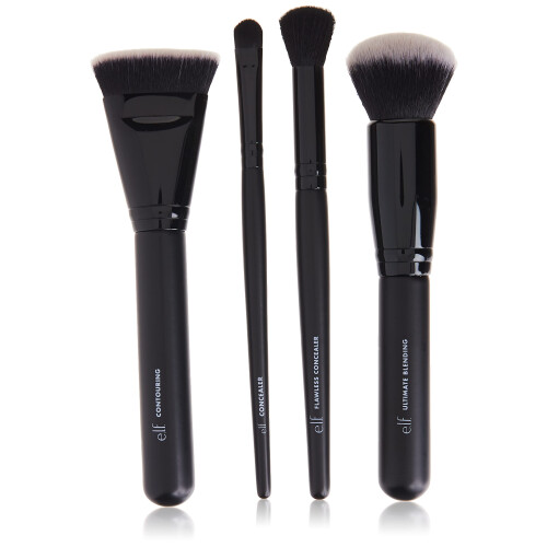e.l.f. e.l.f. Complexion Perfection Brush Kit 4 Piece Set, Synthetic