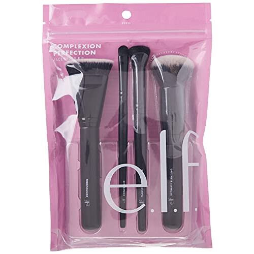 e.l.f. e.l.f. Complexion Perfection Brush Kit 4 Piece Set, Synthetic 1