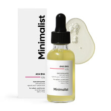 Minimalist 10% AHA BHA Exfoliating Serum For Beginners | AHAs (Lactic Acid & Glycolic Acid) & BHA (Salicylic Acid) Serum, 30 ml (Pack of 1)