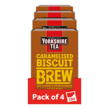 Yorkshire Tea Caramelised Biscuit Brew Flavoured Tea Bags, 4 Boxes of 40 Tea Bags (Total 160 Bags)