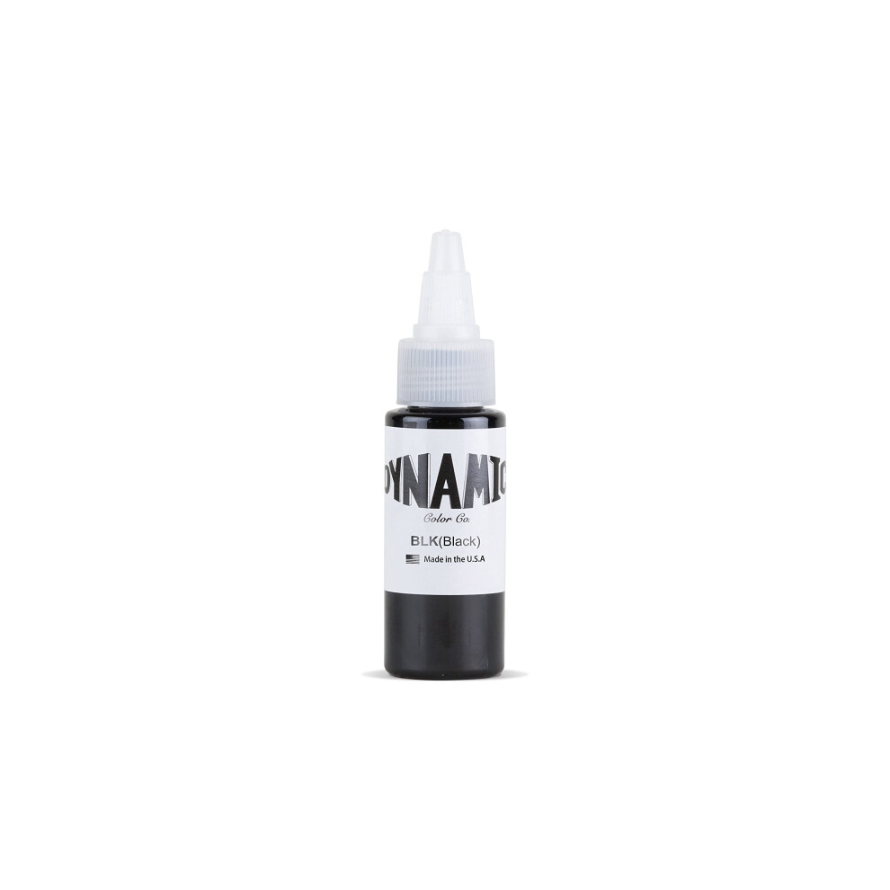 Single Needle Ltd Black Original Dynamic Tattoo Ink - For Tattoo Lining & Shading, 1Oz (30Ml) Bottle