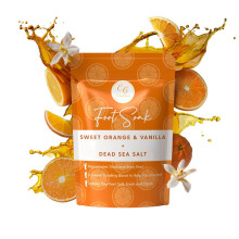 CalmGenix Foot Soak for Foot Spa with Tea Tree Oil, Dead Sea Salt and Essential Oils | Sweet Orange & Vanilla Fragrance | Foot Soak for Hard Skin |