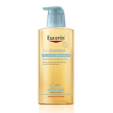 Eucerin AtoControl Bath & Shower Oil 400ml, Soap-Free and Fragrance-Free Body Cleansing Oil, Enriched with Omega-3 and Omega-6, Soothes and Protects