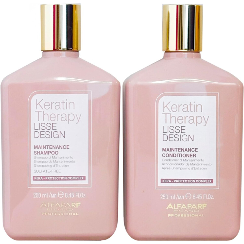 Alfaparf Milano Alfaparf Lisse Design Keratin Shampoo & Conditioner Duo 250Ml