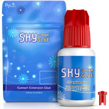 Sky Glue for Eyelash Extensions S+ | Super Strong Lash Extension Glue | Professional Black Adhesive for Long Lasting Semi Permanent Individual Lash