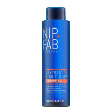 Nip + Fab Glycolic Acid Fix Liquid Glow Extreme 6% Exfoliator for Face with Hyaluronic, Salicylic Acid and Vitamin B5, AHA BHA Exfoliant to Resurface