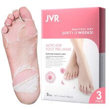 Foot Peel Mask, 3 Pack JVR Feet Exfoliating Mask, Moisturizing Socks, Footskin Care for Callus, Restoring Cracked Heel Dead, Dry, Hard Skin, Baby Soft