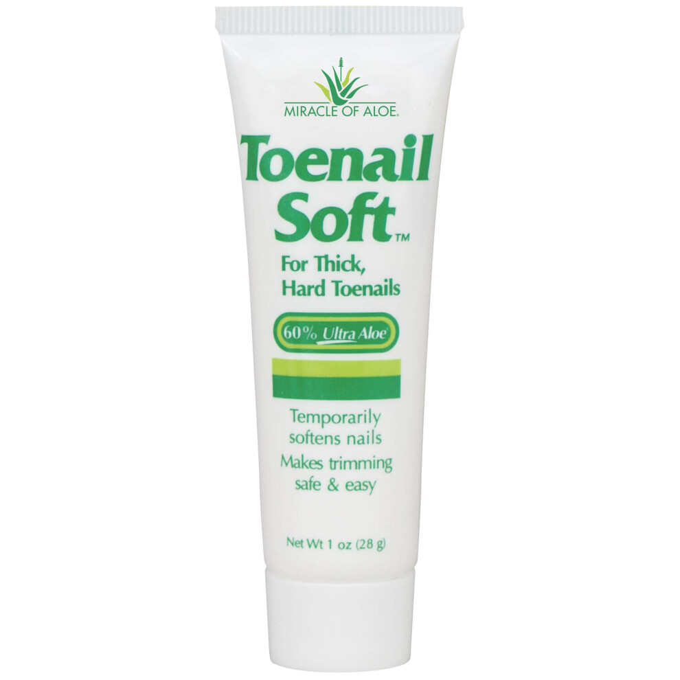 Miracle Cream Of Aloe, Toenail Soft 60% Ultraaloe Temporary Nail Softening 28.3G
